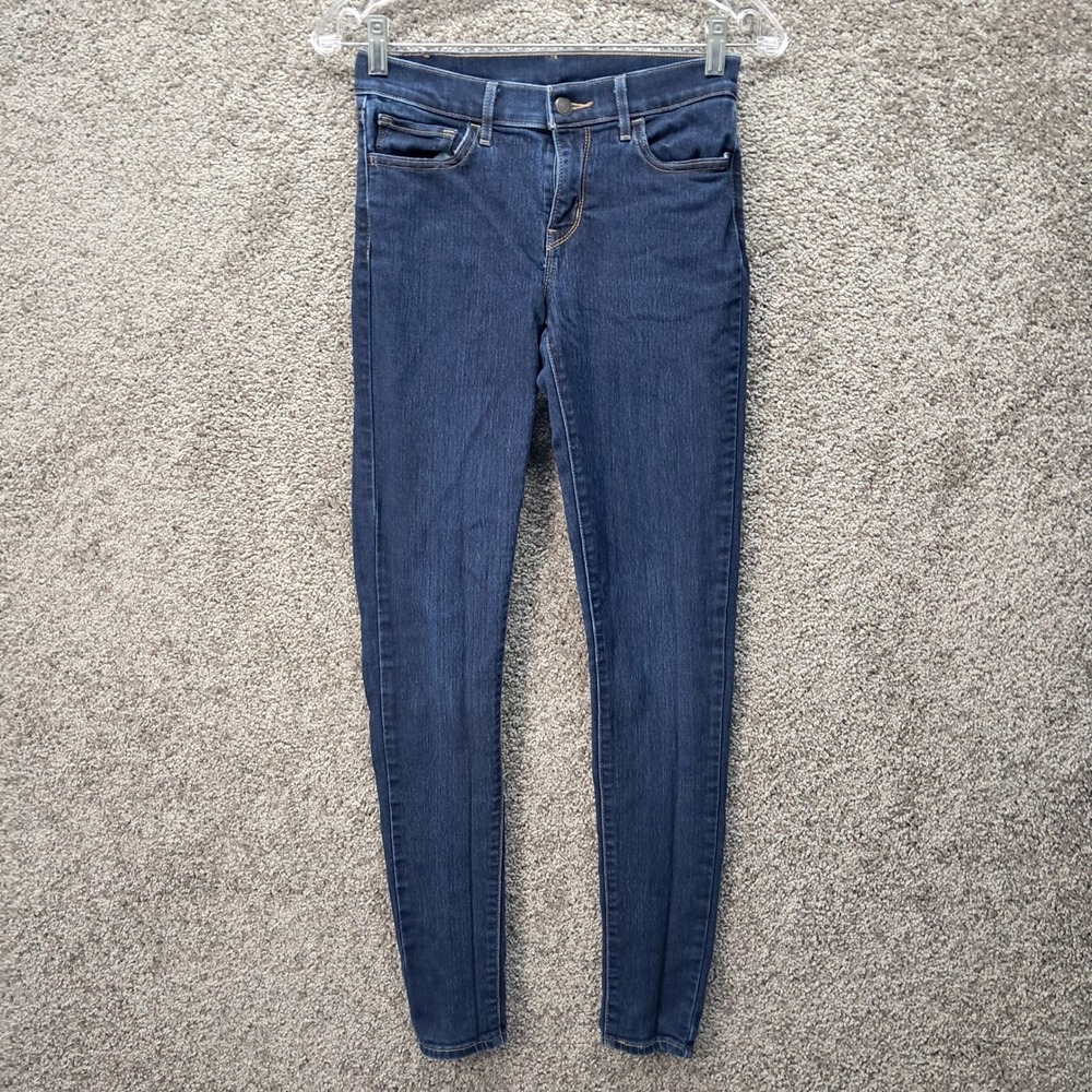 Levis Womens Dark Wash Skinny Jeans Indigo Stretch‎ Denim Pants 6999